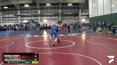 125 lbs Prelim - Dan McLaughlin, Western New England University vs Patrick Hughes, New England College