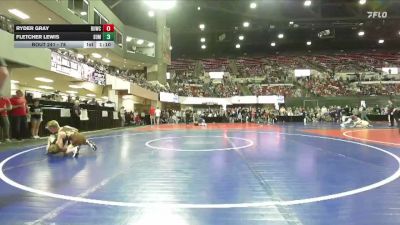 78 lbs Champ. Round 2 - Ryder Gray, Moorcroft Mat Masters vs Fletcher Lewis, Thermopolis Wrestling Club