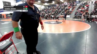 120 lbs Champ. Round 3 - Samuel Jimenez, Eleanor Roosevelt vs Brayden Barr, Paloma Valley