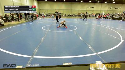 52 lbs Semifinal - Remmi Schwahn, Regulators 9U 2 vs Noxx Williams, Shootbox 9U