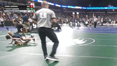 106 lbs Consi Of 16 #2 - Daniel Serrano, Clovis East (CS) vs Wyatt Carnrite, Poway (SD)