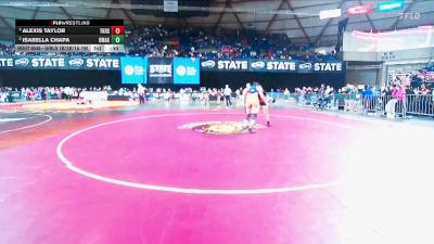 Girls 1B/2B/1A 190 3rd Place Match - Alexis Taylor, Tekoa-Rosalia (Girls) vs Isabella Chapa, Omak (Girls)