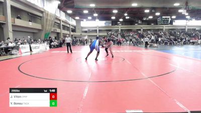 285 lbs Quarterfinal - Jonathan Viton, Cliffside Park vs Yoel Bonsu, Teaneck