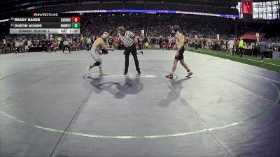 D2-126 lbs Champ. Round 1 - Brady Baker, Lakeshore HS vs Dustin Adams, Fitzgerald HS