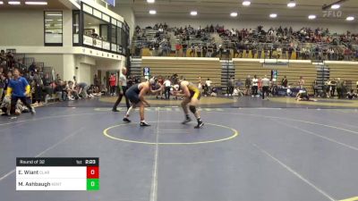 197 lbs Round Of 32 - Ethan Wiant, Clarion vs Miles Ashbaugh, Kent State