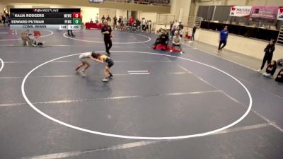 10U - 56 lbs Cons. Semis - Kalia Rodgers, MN Elite Wrestling Club vs Edward Putman, Prior Lake Wrestling Club