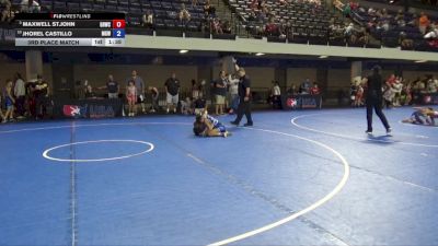 75 lbs 3rd Place Match - Maxwell St.John, Greater Heights Wrestling Club vs Jhorel Castillo, Monster Garage Wrestling