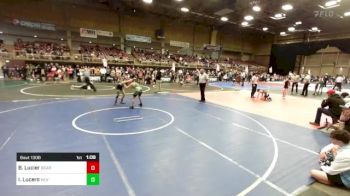 90 lbs Quarterfinal - Brayden Lucier, Bearcave WC vs Ismael Lucero, WLV Junior Wrestling