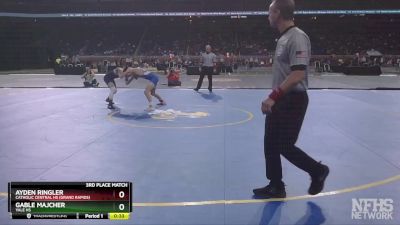 D3-106 lbs 3rd Place Match - Ayden Ringler, Catholic Central HS (Grand Rapids) vs Gable Majcher, Yale HS