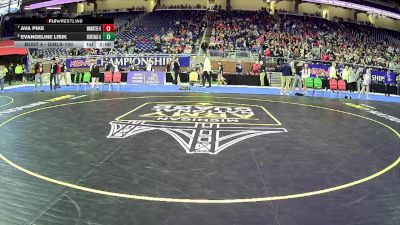 Girls-100 lbs Champ. Round 1 - Ava Pike, Manistee Hs Girls vs Evangeline Lisik, Heritage Hs Girls