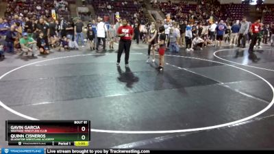 76-77 lbs Round 1 - Gavin Garcia, Westside Wrestling Club vs Quinn Cisneros, Gladiator Wrestling Academy