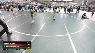 83 lbs Champ. Round 1 - Jeremy Carver, IN vs Camden Zarczynski, WI