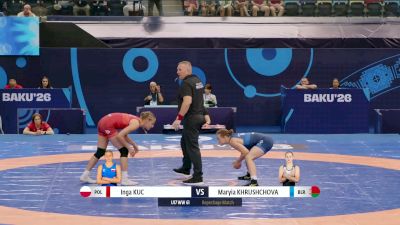 61 kg Repechage - Inga Kuc, Poland vs Maryia Khrushchova, Belarus
