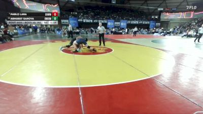 Boys 4A 190 lbs Champ. Round 2 - Pablo Lara, Chiawana vs Abhijeet Saroya, Kentwood