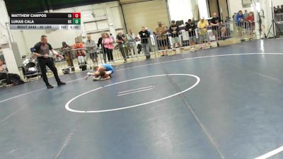 80 lbs Round Of 16 - Matthew Campos, CA vs Lukas Cala, NC