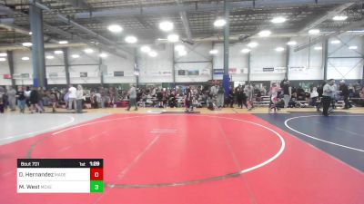 100 lbs Quarterfinal - Damian Hernandez, Madera WC vs Mason West, McKenzie River Mat Club