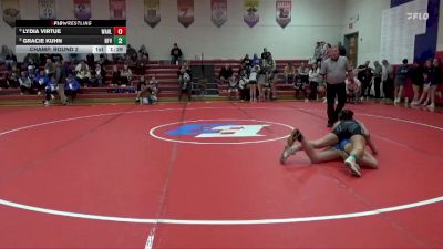 135 lbs Champ. Round 2 - Lydia Virtue, Wahlert Catholic vs Gracie Kuhn, North Fayette Valley