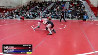 143 lbs Quarterfinal - Klaira Flatt, Linfield University vs Alioz Mason, Factory Wrestling Club