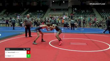 92 lbs Rr Rnd 3 - Zechariah Tecumseh, Mojo Grappling Academy vs Chase Dyer, RAW