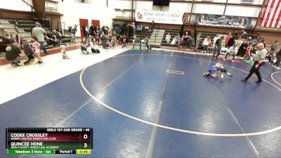 46 lbs Cons. Semi - Quincee Hone, Iron County Wrestling Academy vs Codee Crossley, Green Canyon Wrestling Club