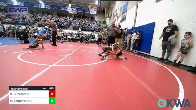 49 lbs Quarterfinal - Knox Buzzard, Grove Takedown Club vs Kanon Zappone, Barnsdall Youth Wrestling