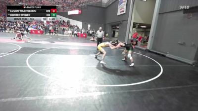 150 lbs Cons. Round 4 - Logen Washuleski, Coleman Youth Wrestling vs Hunter Weber, Royall/Wonewoc Center
