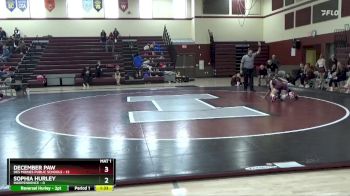 110 lbs Round 2 (4 Team) - Sophia Hurley, Independence vs December Paw, Des Moines Public Schools