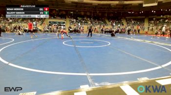 100 lbs Semifinal - Noah Herron, Collinsville Cardinal Youth Wrestling vs Elliott Gibson, Owasso Takedown Club
