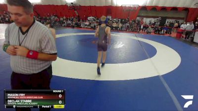 101-109 lbs Round 1 - Mason Fry, Reedsburg Youth Wrestling Club vs Declan Stabbe, Kenosha Wrestling Academy