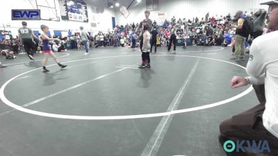 52 lbs Quarterfinal - Nolan Elwell, Mustang Bronco Wrestling Club vs Maverick Lester-Mills, Lions Wrestling Academy