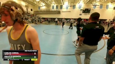 120 lbs Placement (4 Team) - Dylan Bjorneboe, Fossil Ridge vs Jacen Weese, Valley