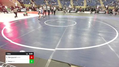 73 lbs Consolation - Coleman Bergquist, Cedaredge Wrestling vs Forrest Keys, SLV Elite WC