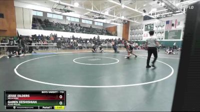 113 lbs Semifinal - Garen Keshishian, Aliso Niguel vs Jesse Eilders, Villa Park