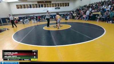 140 lbs Champ. Round 2 - Cooper Allen, Highland Park vs Holden Fritz, St. Mark`s School Of Texas