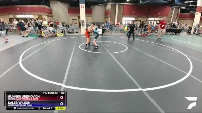 110 lbs Round 1 - Gunner Uremovich, Spring Klein Wrestling Club vs Kaleb Wilson, Amped Wrestling Club