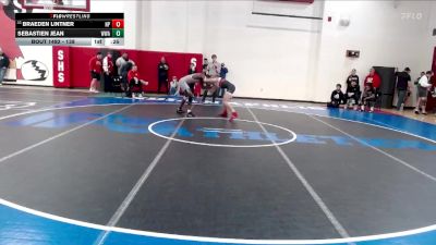 138 lbs Cons. Round 5 - Braeden Lintner, New Palestine vs Sebastien Jean, Warren Wrestling Academy