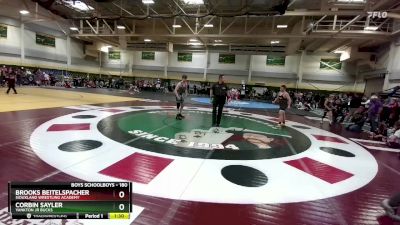 180 lbs 1st Place Match - CorBin Sayler, Yankton Jr Bucks vs Brooks Beitelspacher, Siouxland Wrestling Academy