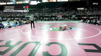 4A 98 lbs 1st Place Match - Micah Higley, Homedale vs Morris Heib, Snake River