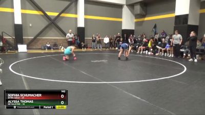 142 lbs Round 1 (16 Team) - Sophia Schumacher, BVWC Gold vs Alyssa Thomas, NE Valkyrie