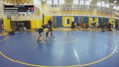 106 lbs Cons. Semi - Penelope Pritz, Hernando Wrestling Club vs Sarah Bingham, Camden Outsiders