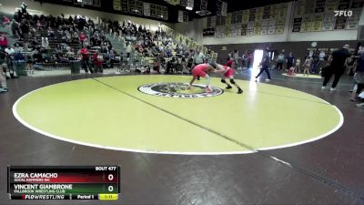 130 lbs Round 2 - Vincent Giambrone, Fallbrook Wrestling Club vs Ezra Camacho, SoCal Hammers Wc