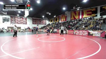 215 lbs Semifinal - Hudson Sweitzer, Trinity Classical Academy vs Michael Baeza, San Dimas