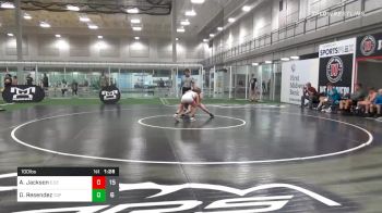 100 lbs Quarterfinal - Ashton Jackson, Elite Athletic Club DZ vs Damian Resendez, No Limit - IL