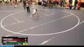 70 lbs 5th Place Match - Jonah Karow, Zumbrota-Mazeppa vs Jarett Moenkedick, Hibbing