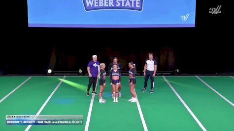 Weber State University - Sage Isabella Alexandra & Celieste [2026 Girls 4 Group Stunt] 2026 UCA & UDA College Cheerleading and Dance Team National Championship