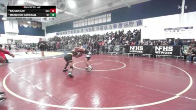 120 lbs Champ. Round 1 - Kaiden Lim, Citrus Valley vs Raymond Carbajal, Santa Fe