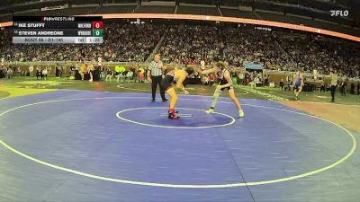 D1-190 lbs Champ. Round 1 - Ike Stufft, Milford HS vs Steven Andreone, Wyandotte Roosevelt