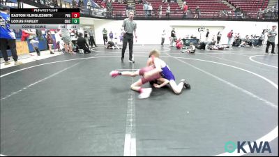 61 lbs Consolation - Easton Klinglesmith, Perry Wrestling Academy vs Loxus Farley, Chickasha Youth Wrestling