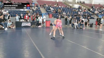 125 lbs Cons. Sub-quarters - Jaycelynn Bowles, Touch Of Gold vs Micaiah Cortez, Daniel Cormier Wrestling Academy