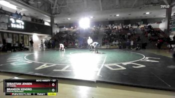 157 lbs 1st Place Match - Sebastian Jensen, Mt Carmel vs Brandon Kendro, Rancho Bernardo